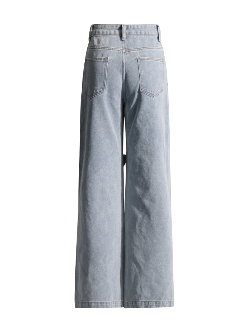 Street denim Casual jeans niche straight long pants for women