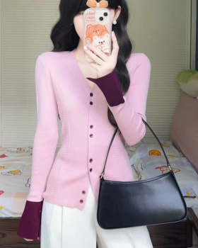 V-neck long sleeve sweater autumn bottoming shirt for women