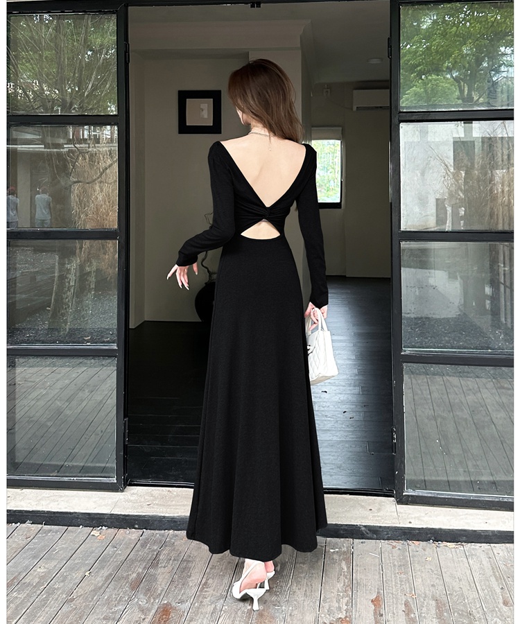 Autumn and winter bottoming dress long sleeve long dress