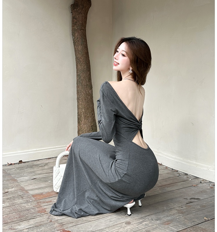 Autumn and winter bottoming dress long sleeve long dress