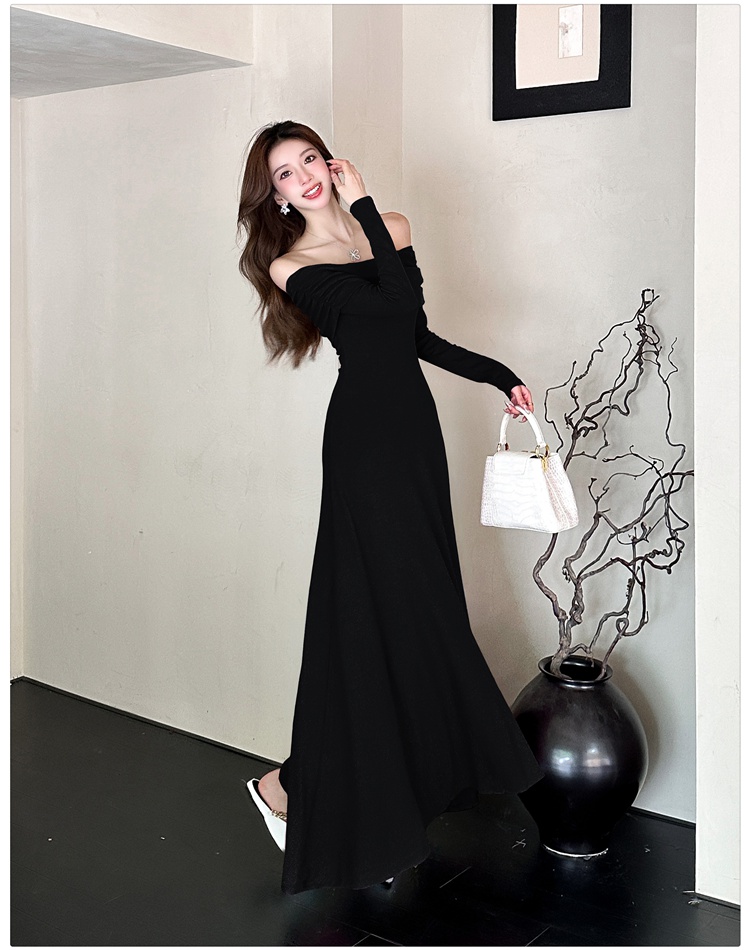 Temperament long dress long sleeve dress for women