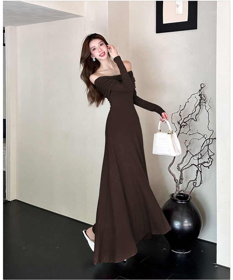 Temperament long dress long sleeve dress for women