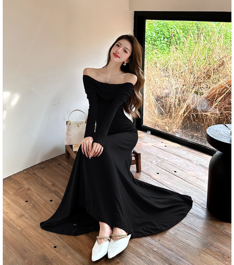 Temperament long dress long sleeve dress for women