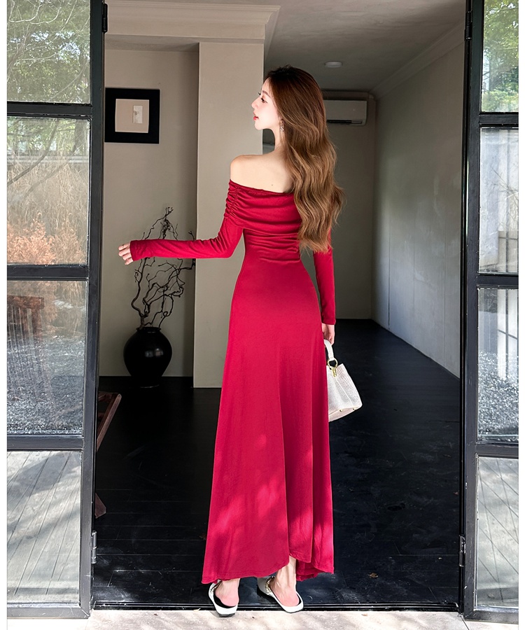 Temperament long dress long sleeve dress for women