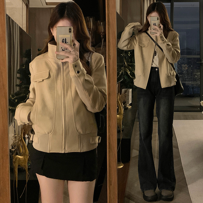 Casual Korean style coat American style tops for women