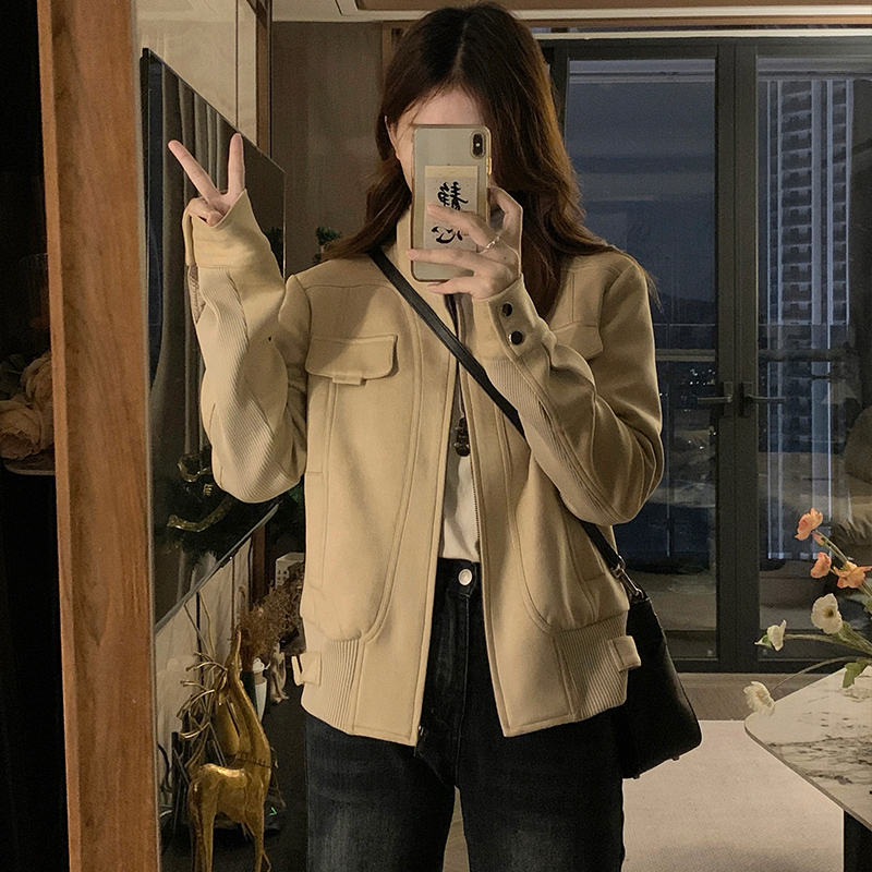 Casual Korean style coat American style tops for women