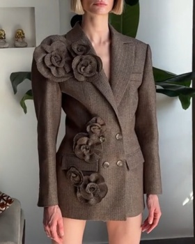 Flowers coat temperament business suit for women