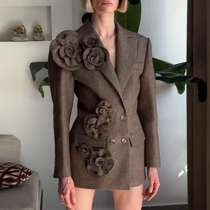 Flowers coat temperament business suit for women