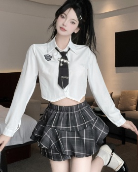 Slim shirt Western style uniform 2pcs set