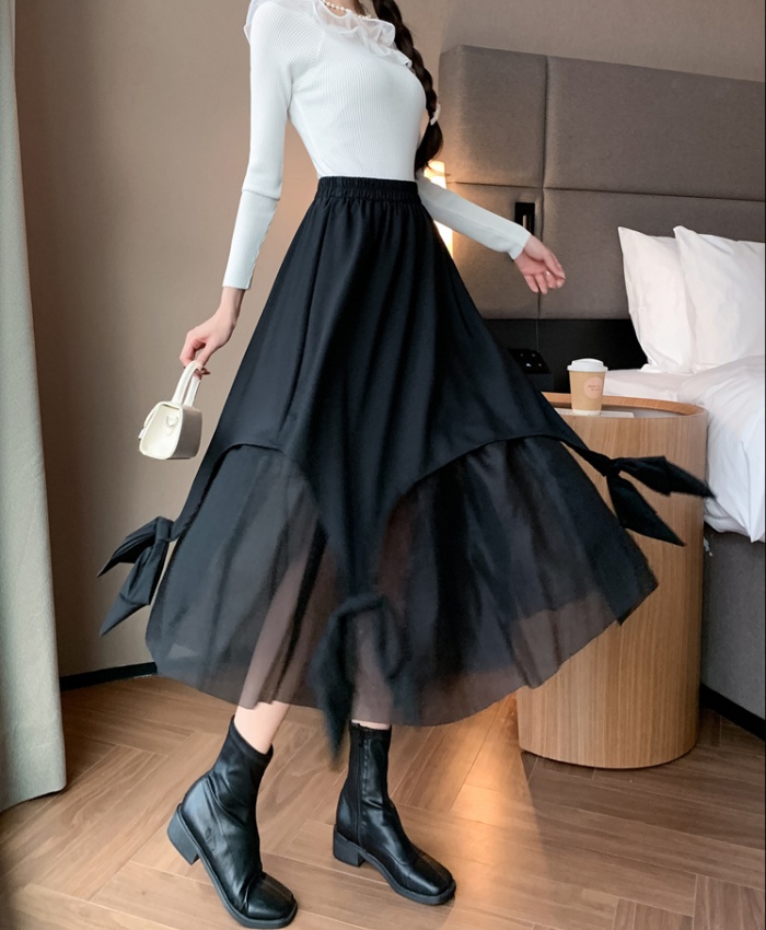 Splice simple niche gauze A-line skirt