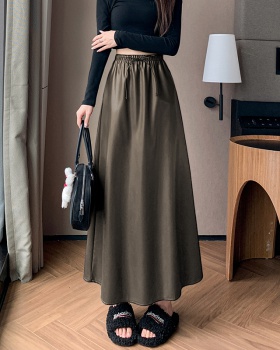 High waist skirt autumn and winter long skirt for women