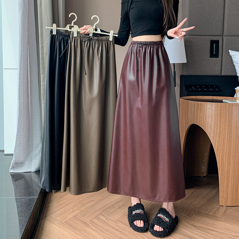 High waist skirt autumn and winter long skirt for women