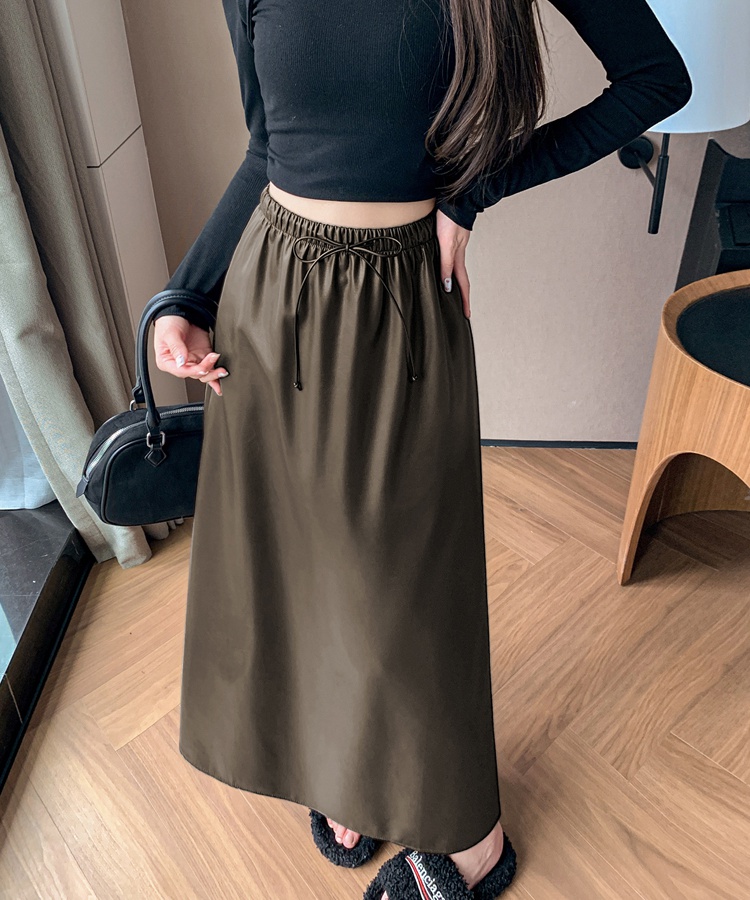 High waist skirt autumn and winter long skirt for women