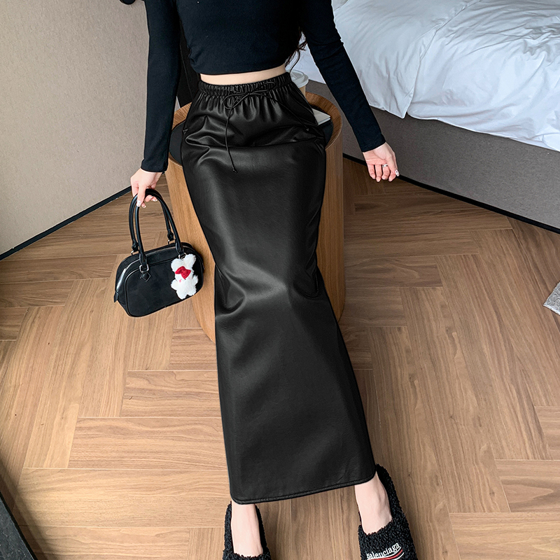 High waist skirt autumn and winter long skirt for women