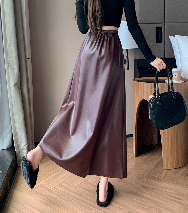 High waist skirt autumn and winter long skirt for women