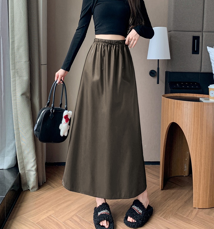 High waist skirt autumn and winter long skirt for women