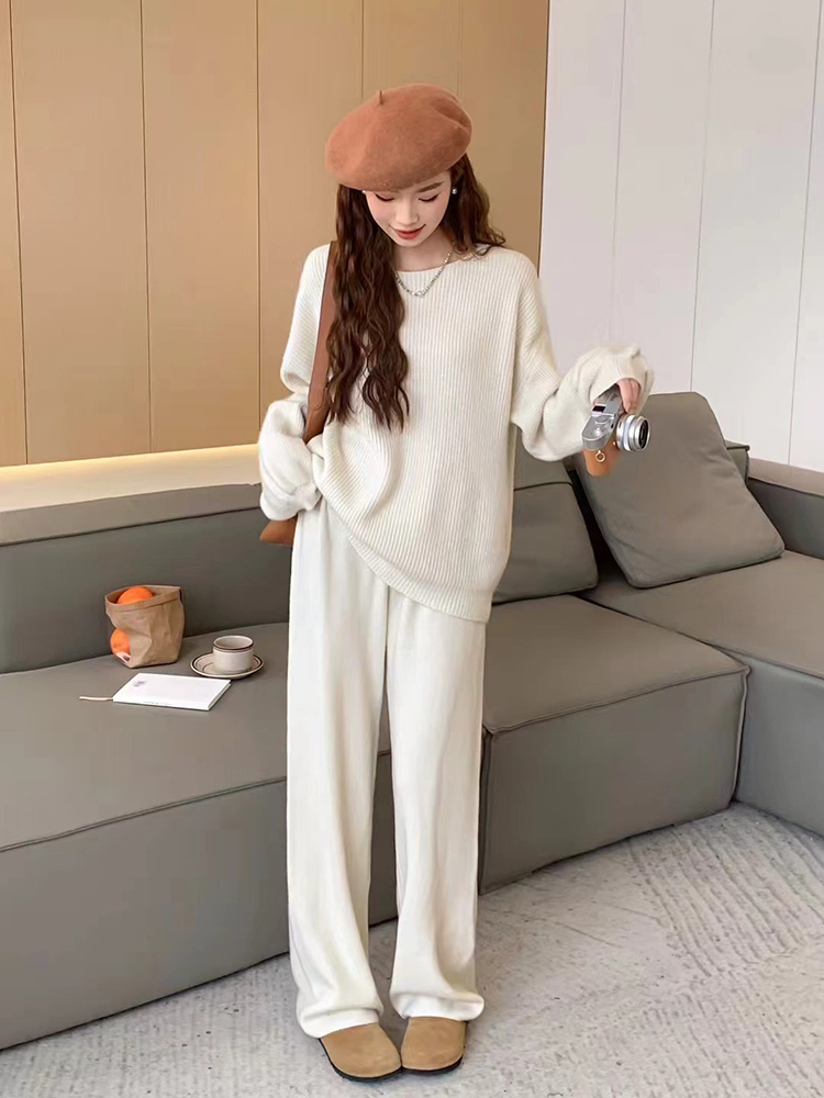 Temperament sweater Casual long pants 2pcs set