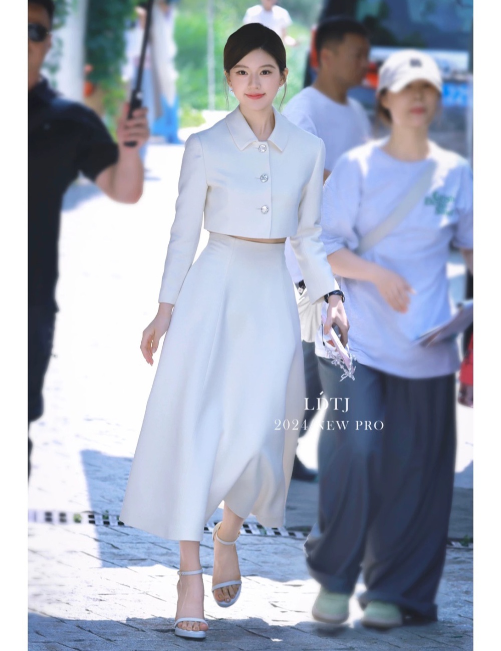 White France style long skirt chanelstyle jacket 2pcs set