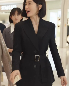  commuting business suit slim black coat for women