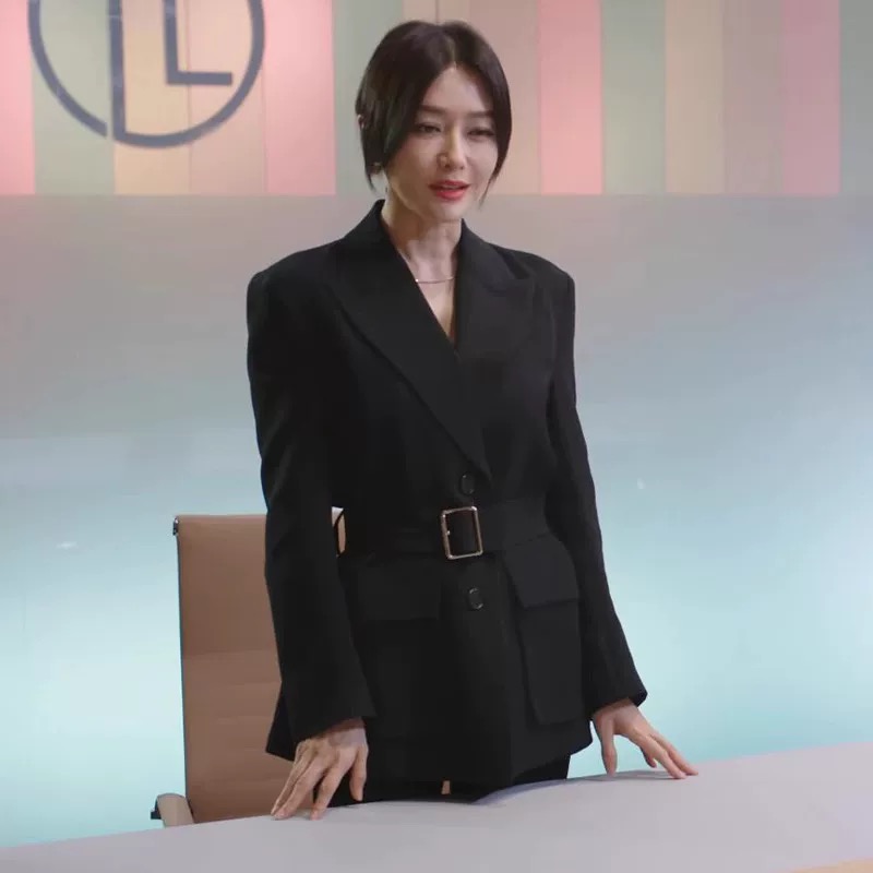  commuting business suit slim black coat for women