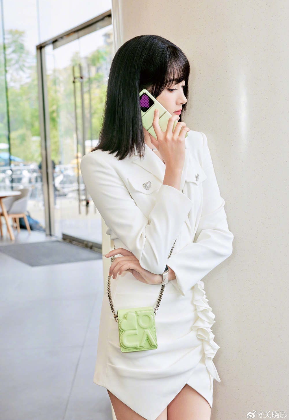 Package hip France style dress white business suit