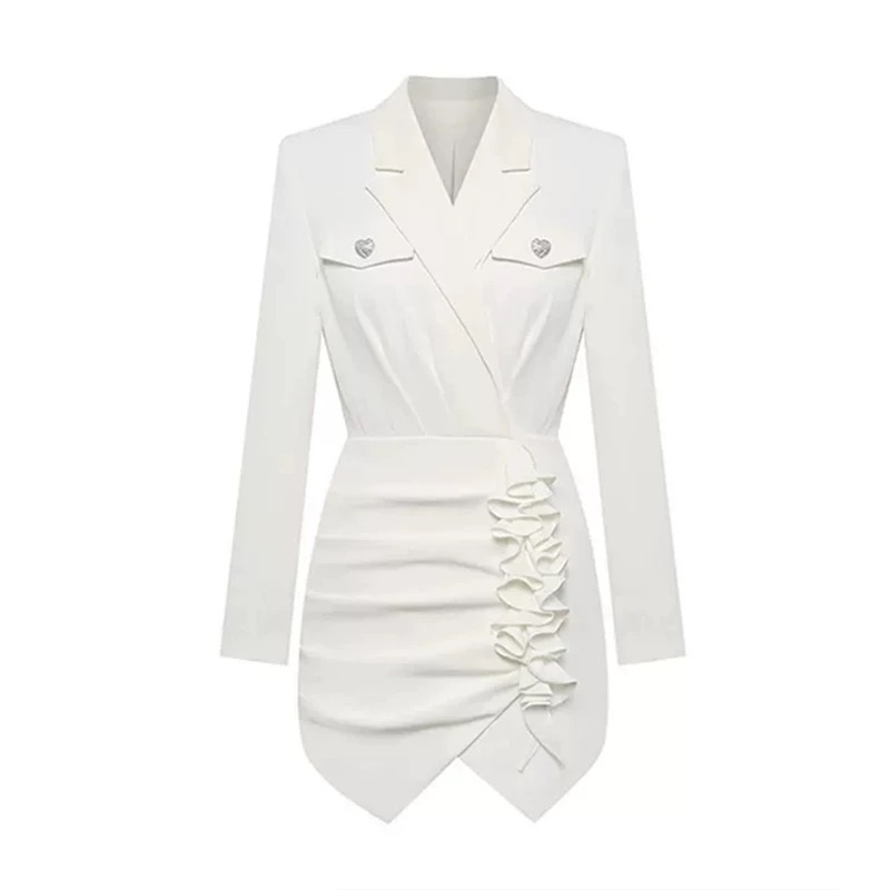 Package hip France style dress white business suit