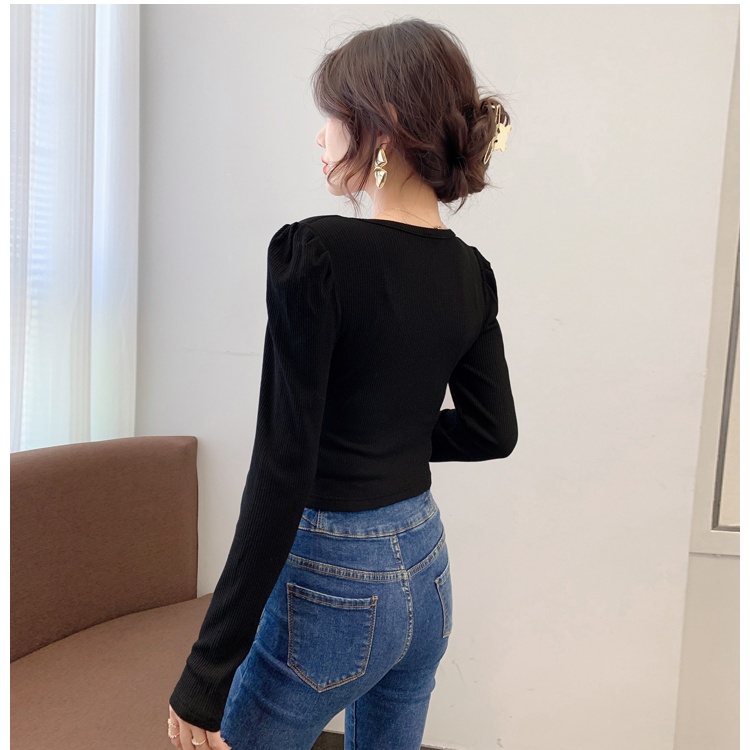 Bottoming cardigan Korean style small shirt for women