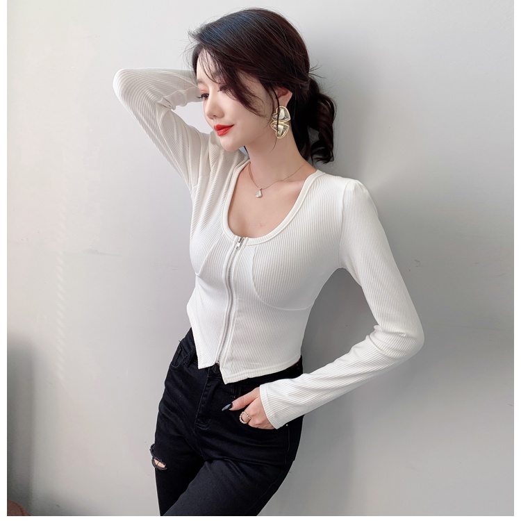 Bottoming cardigan Korean style small shirt for women