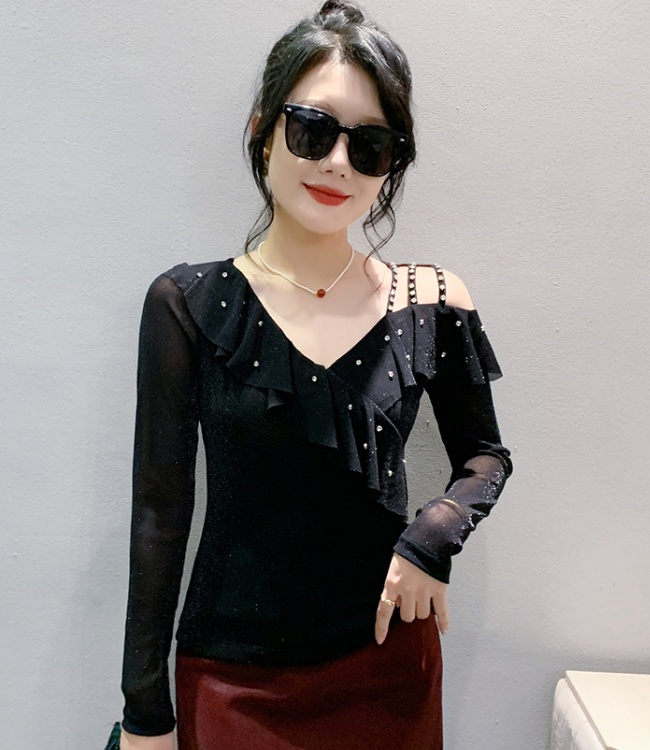 Strapless Western style bottoming shirt fashion tops