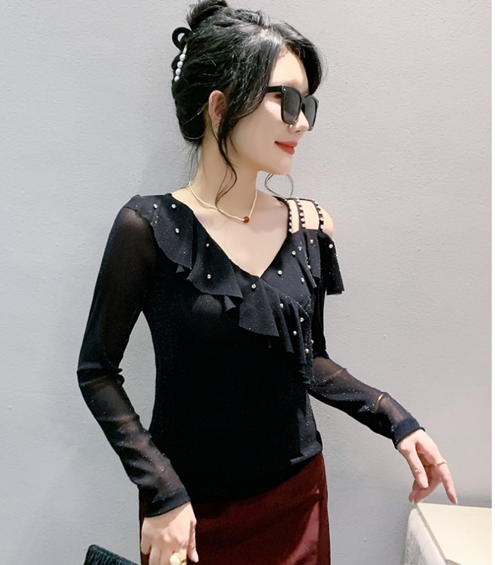 Strapless Western style bottoming shirt fashion tops