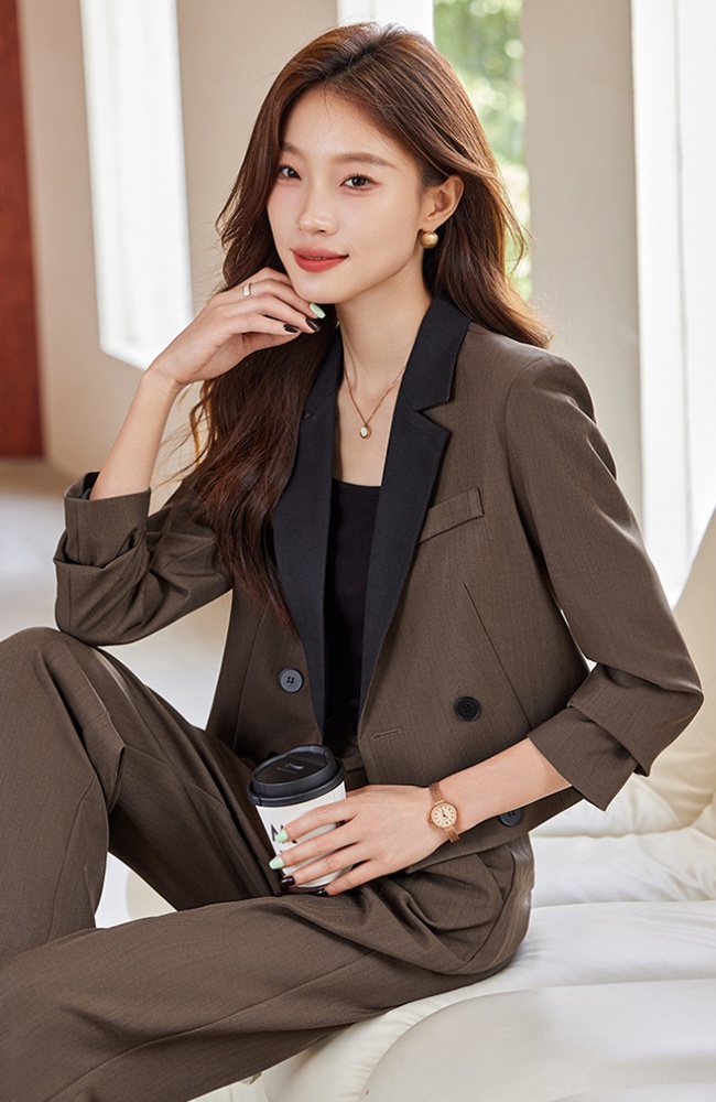 Short business suit coat 2pcs set for women