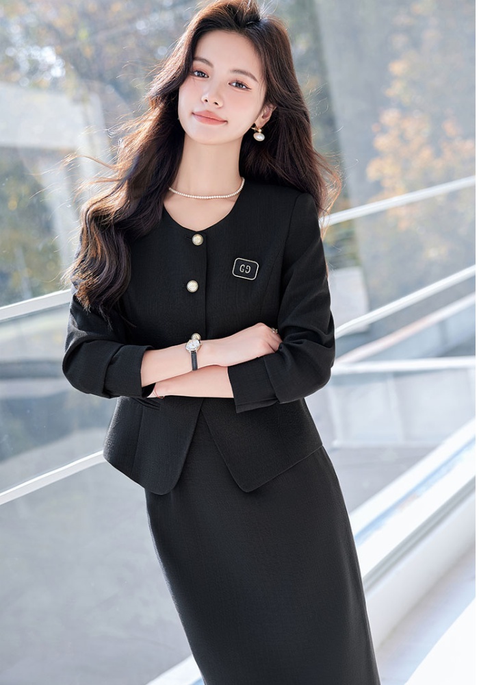 Long sleeve skirt profession business suit 2pcs set