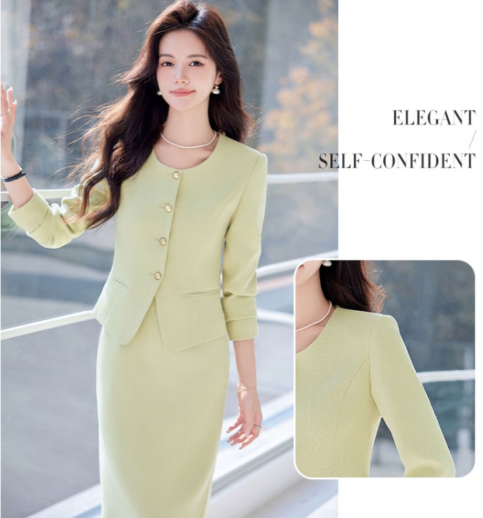 Long sleeve skirt profession business suit 2pcs set