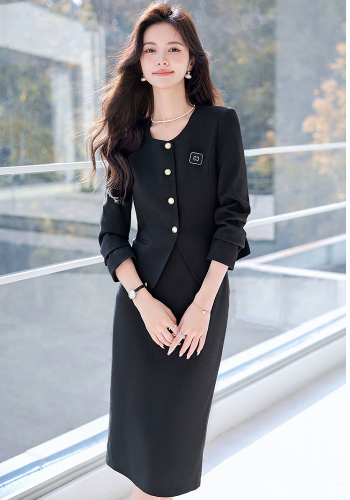 Long sleeve skirt profession business suit 2pcs set