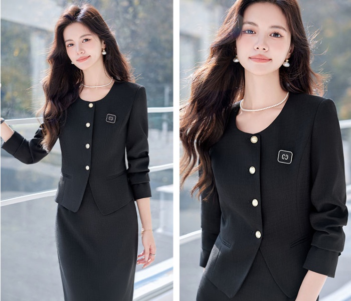 Long sleeve skirt profession business suit 2pcs set