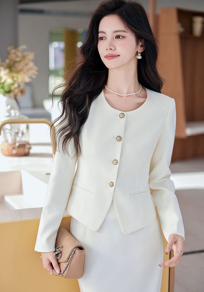 Long sleeve skirt profession business suit 2pcs set