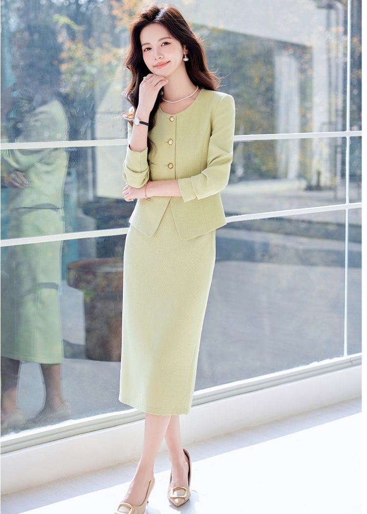 Long sleeve skirt profession business suit 2pcs set