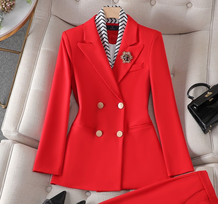 Korean style business suit overalls coat for women