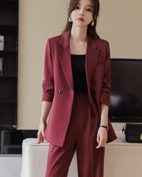 Profession business suit long sleeve long pants 2pcs set