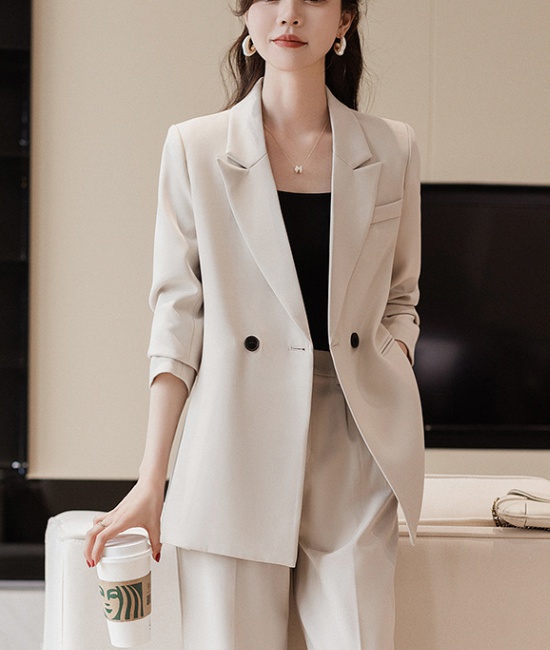 Profession business suit long sleeve long pants 2pcs set