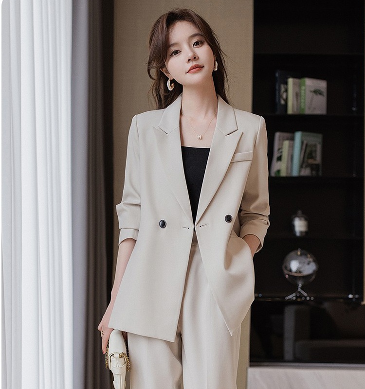 Profession business suit long sleeve long pants 2pcs set