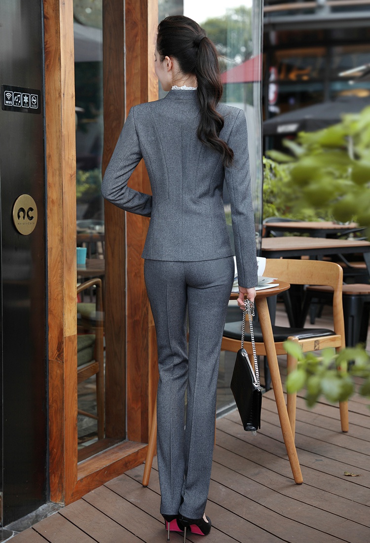 Long sleeve coat overalls long pants 3pcs set for women