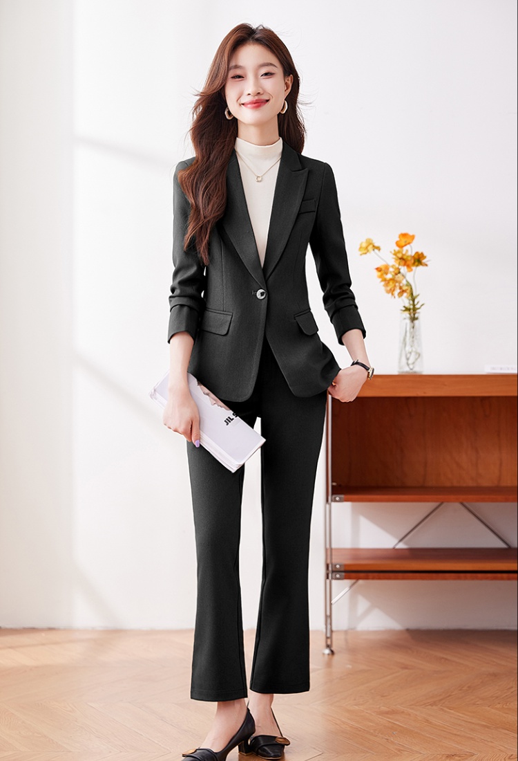 Profession business suit long sleeve suit pants a set