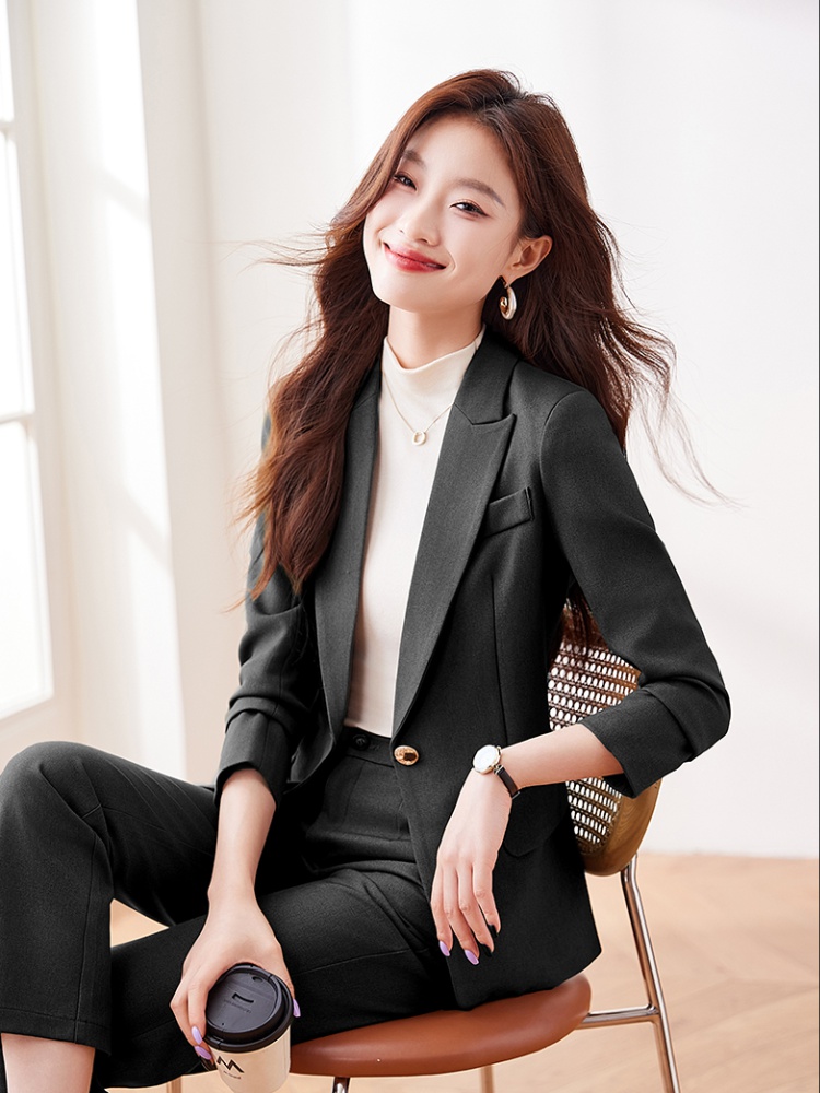 Profession business suit long sleeve suit pants a set