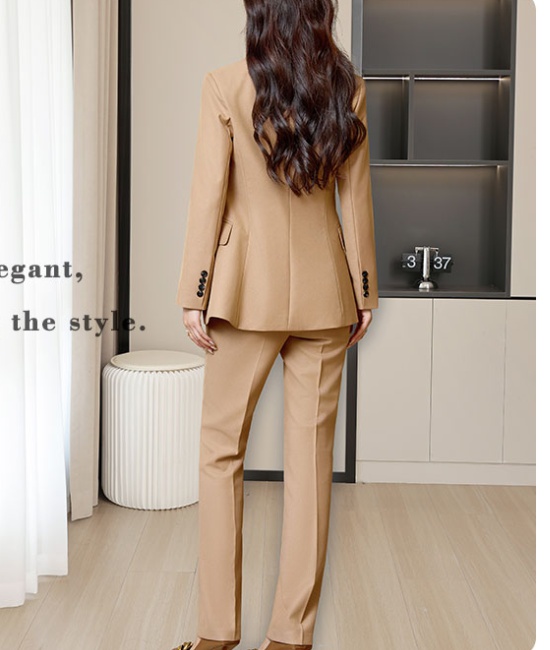 Long sleeve business suit suit pants 2pcs set for women