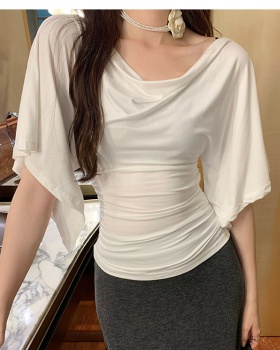 Lazy slim T-shirt summer short sleeve tops for women