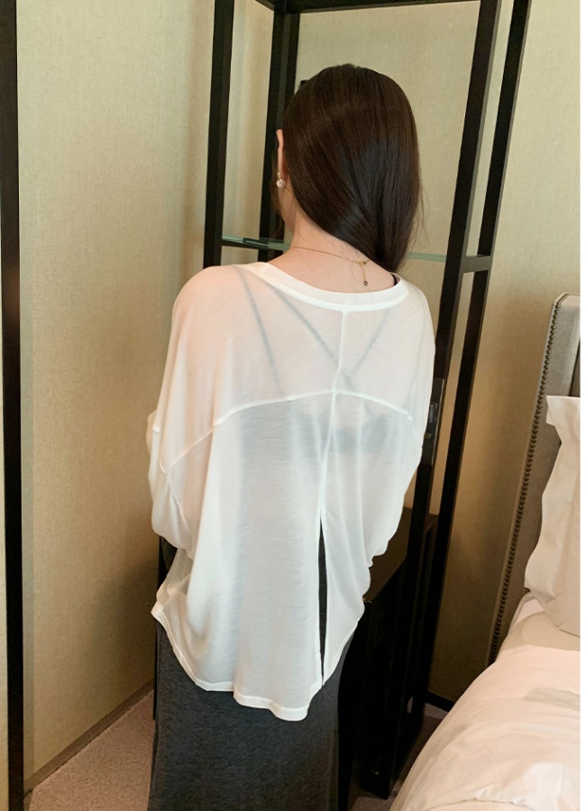 Thin bat long sleeve smock autumn sunscreen tops for women