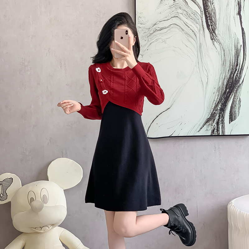 Tender autumn and winter chanelstyle slim dress