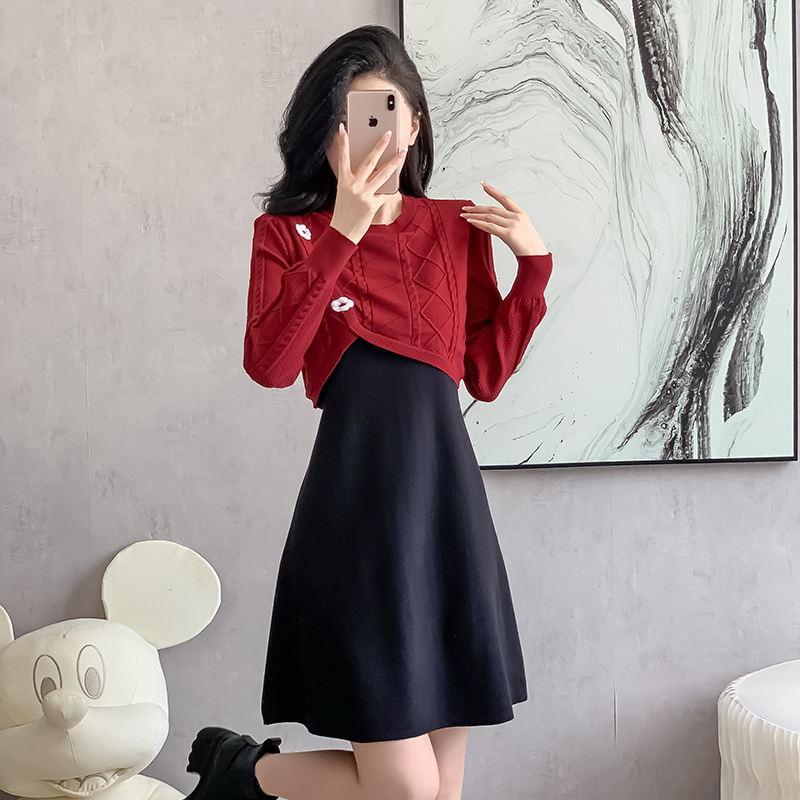 Tender autumn and winter chanelstyle slim dress