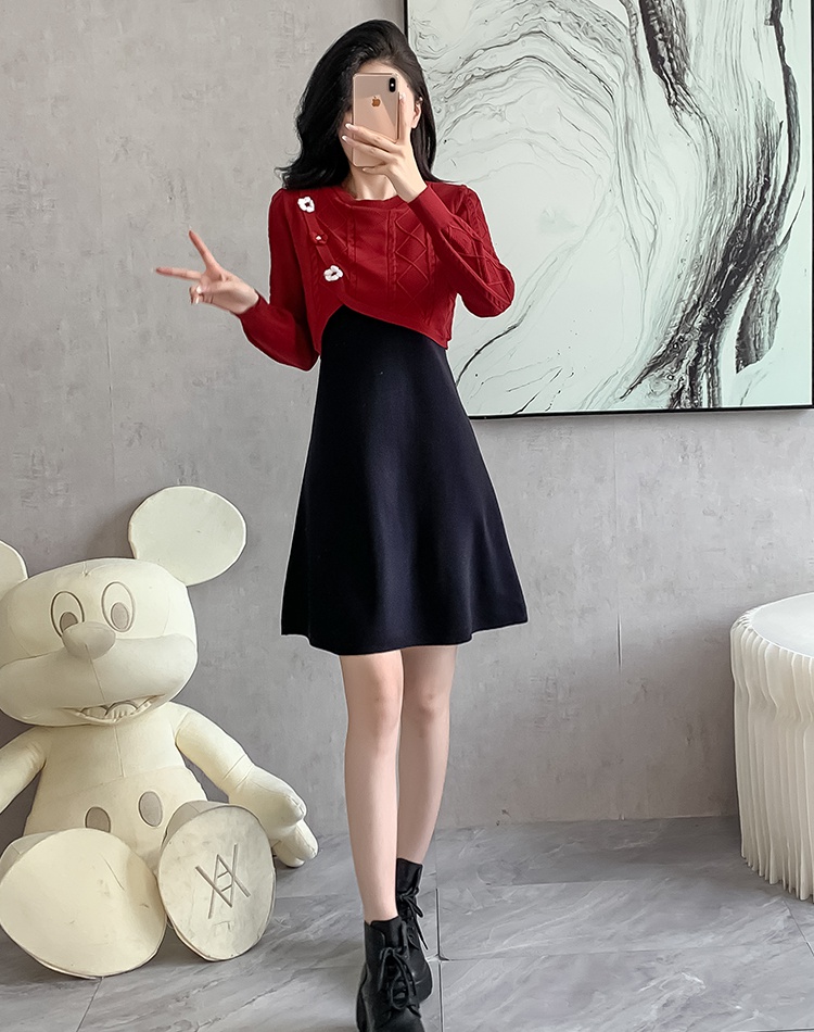 Tender autumn and winter chanelstyle slim dress